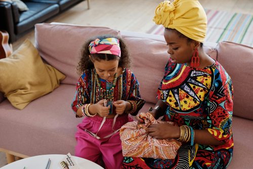 happy african mother